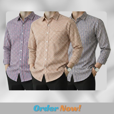 Men's Full Sleeve Grameen Check Shirt