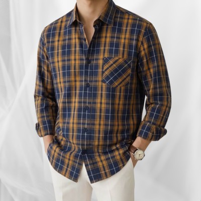Men's Full Sleeve Cotton Check Shirt