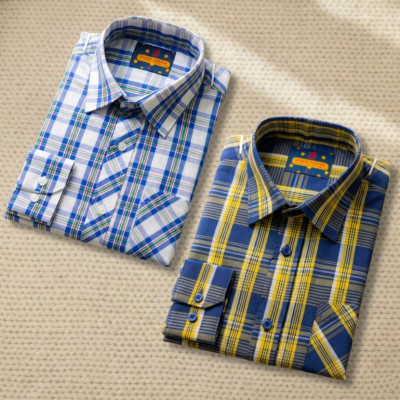 2 Pc Combo Men's Premium Full Sleeve Check Shirt
