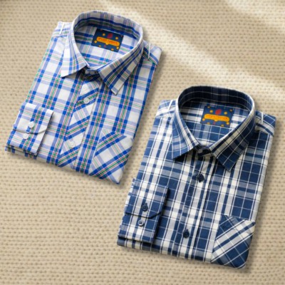 2 Pc Combo Men's Premium Full Sleeve Check Shirt