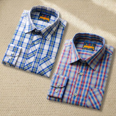 2 Pc Combo Men's Premium Full Sleeve Check Shirt
