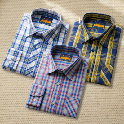 3 Pc Combo Men's Premium Full Sleeve Check Shirt