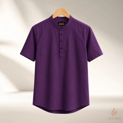 Men's Half Sleeve OXF Katua-Purple
