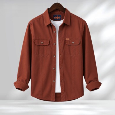 Full Sleeves Double Pocket Panel Shirt