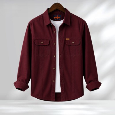 Full Sleeves Double Pocket Panel Shirt