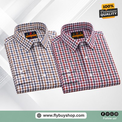 2 Pc Combo Full Sleeve Premium Grameen Check Shirt