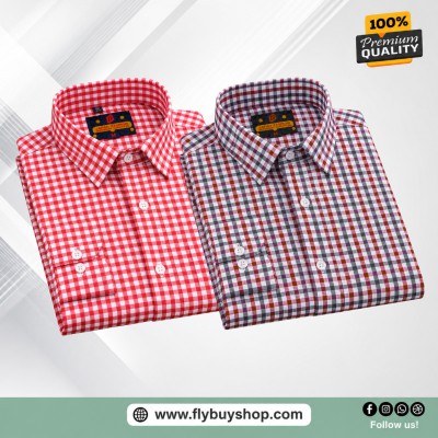 2 Pc Combo Full Sleeve Premium Grameen Check Shirt