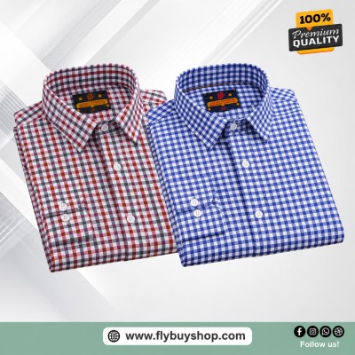2 Pc Combo Full Sleeve Premium Grameen Check Shirt