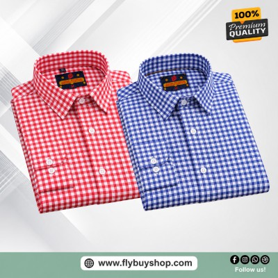 2 Pc Combo Full Sleeve Premium Grameen Check Shirt